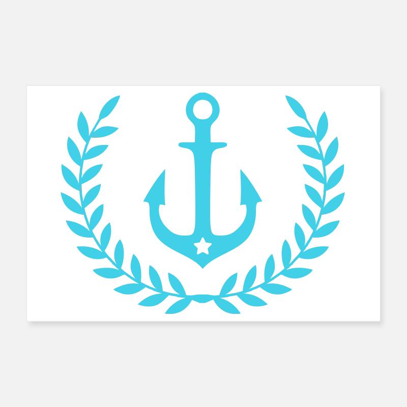Emblema Nautico della Corona d'Ancora Poster 30x20 cm