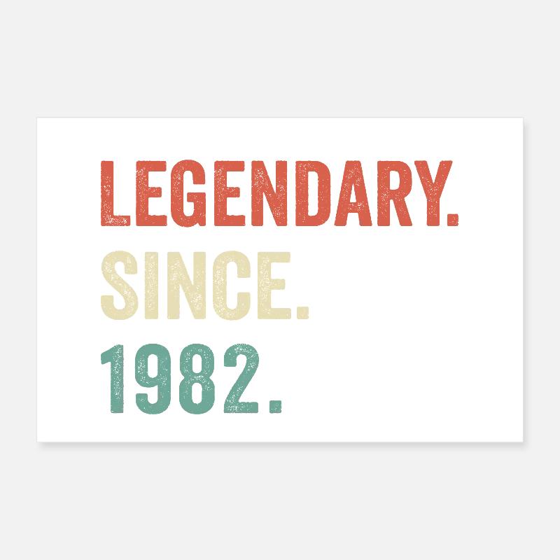 legendary since 1982 Poster 12" x 8" (30x20 cm)