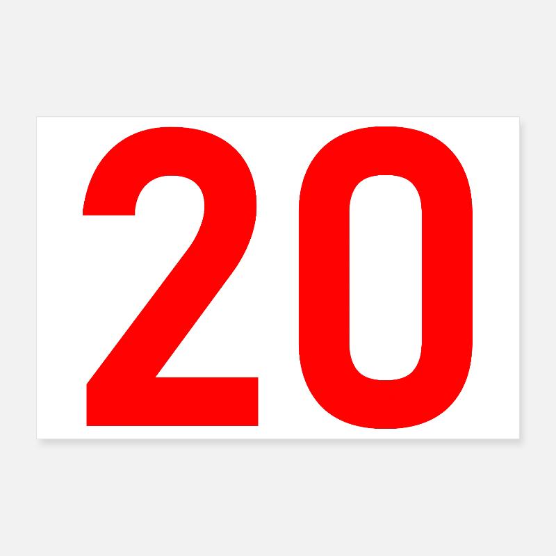20. 20e ANNIVERSAIRE. ANNIVERSAIRE 20 ANS. 20 ANS. Poster 30 x 20 cm