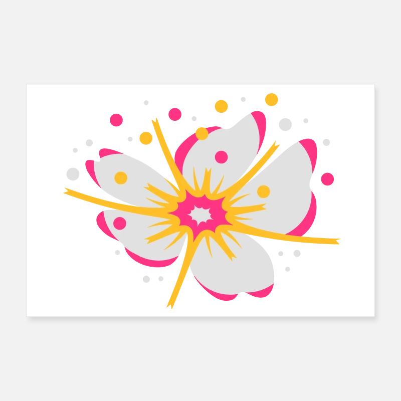 A fleur de cerisier avec du pollen Poster 30 x 20 cm