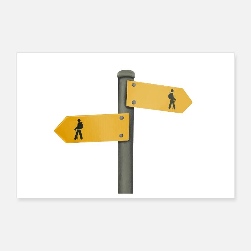 Wanderschild Wegweiser Poster 30x20 cm