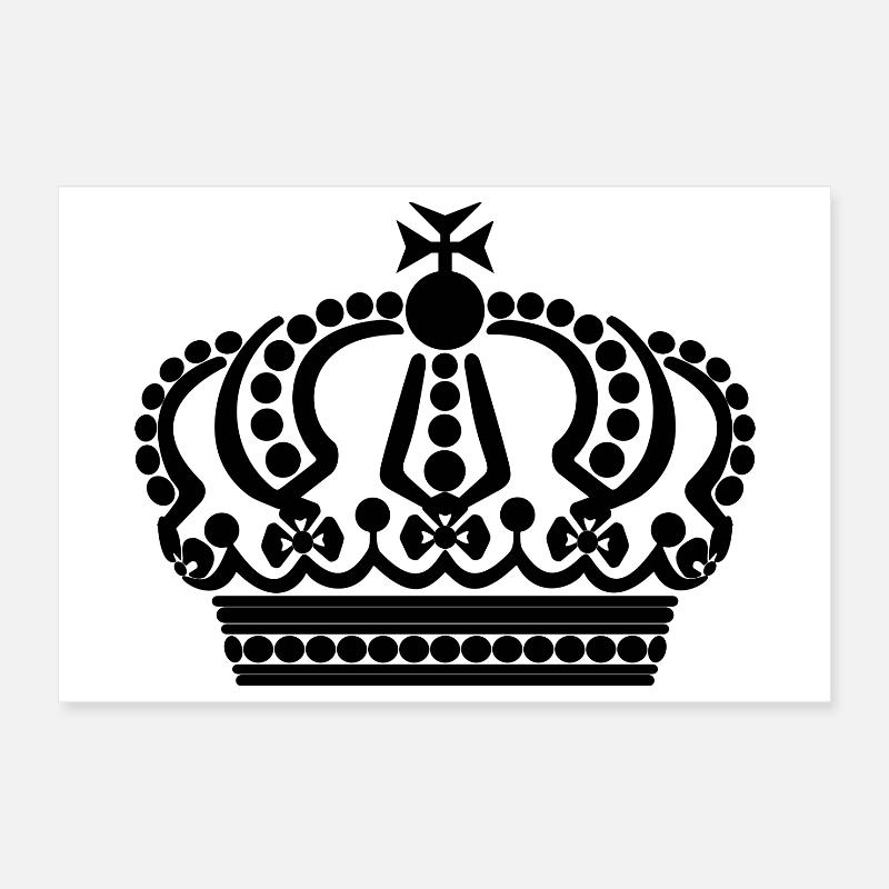 Schwarze Krone Poster 30x20 cm