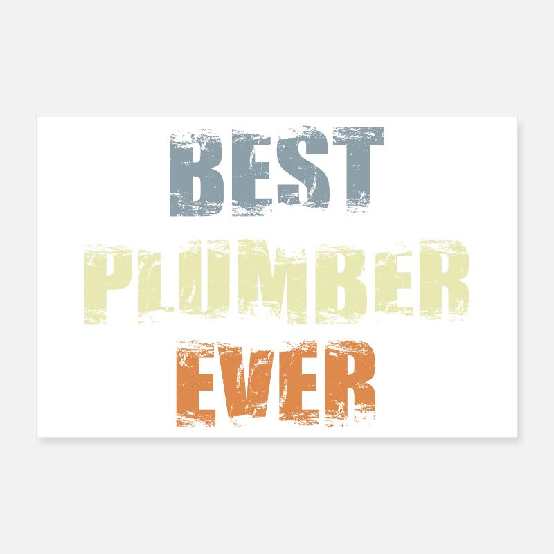 Best Plumber Poster 12" x 8" (30x20 cm)