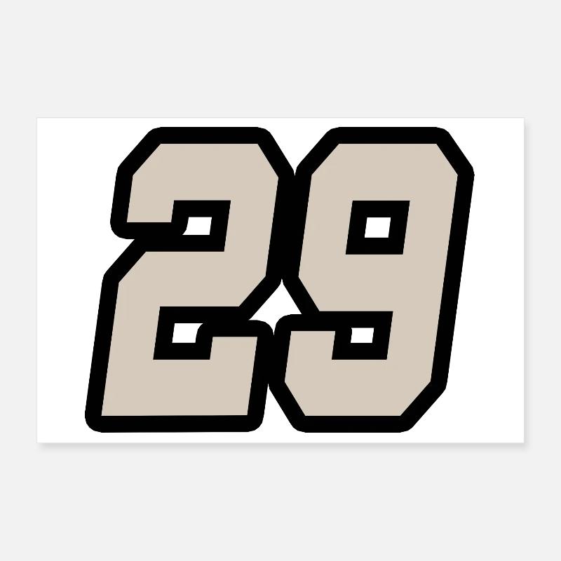 NUMMER NEUNUNDZWANZIG 29 Poster 30x20 cm