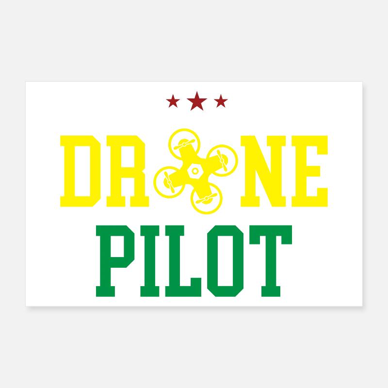 Drone Pilot Poster 12" x 8" (30x20 cm)