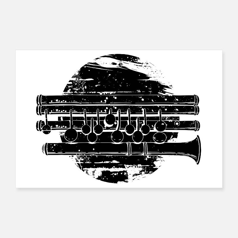 Flöte Poster 30x20 cm
