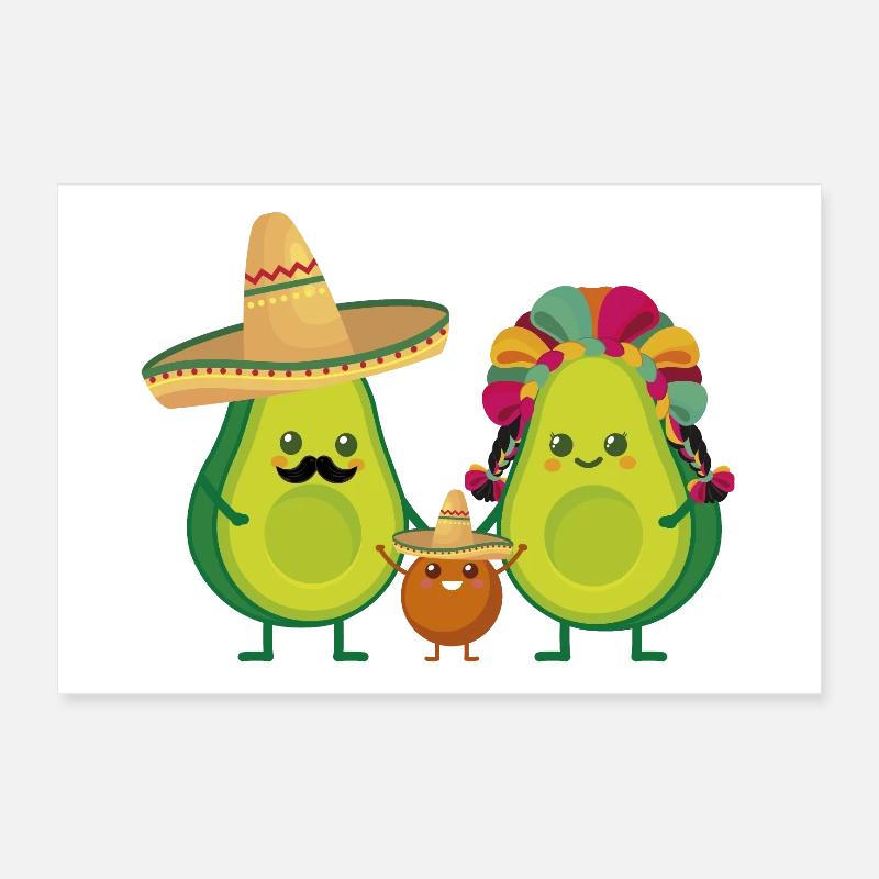 Mexican Avocado Poster 12" x 8" (30x20 cm)