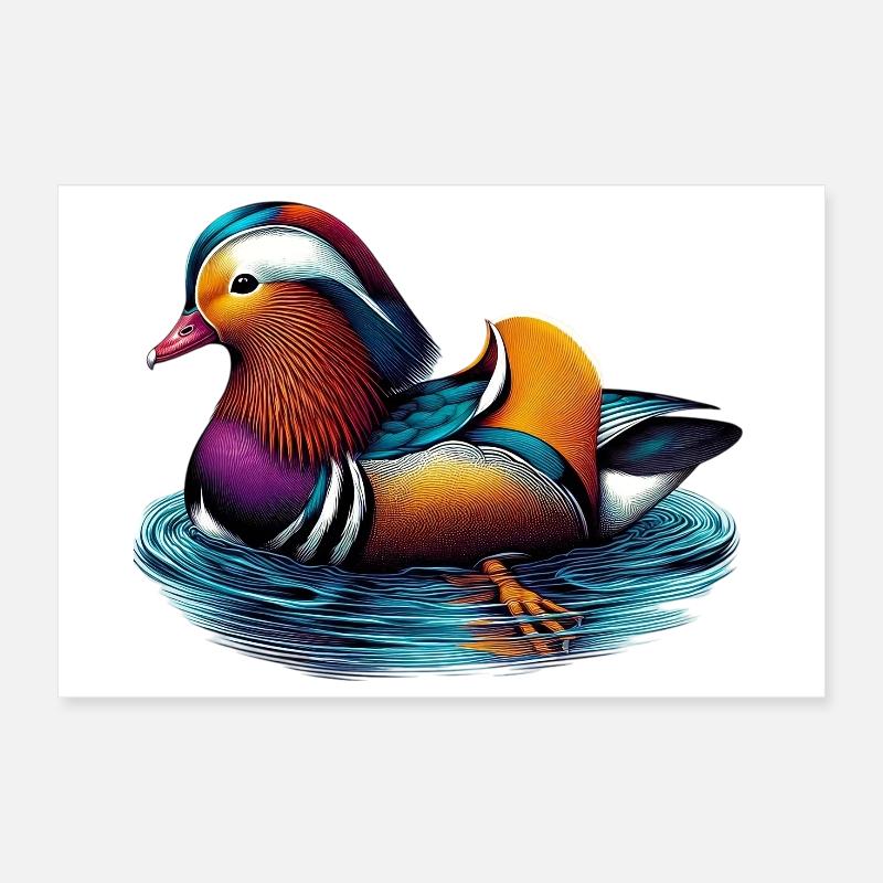 Mandarinente Poster 30x20 cm