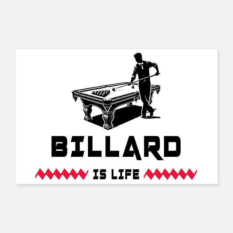Billard ist Leben Poster 30x20 cm