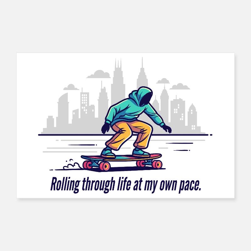 Rolling Through Life Poster 30x20 cm