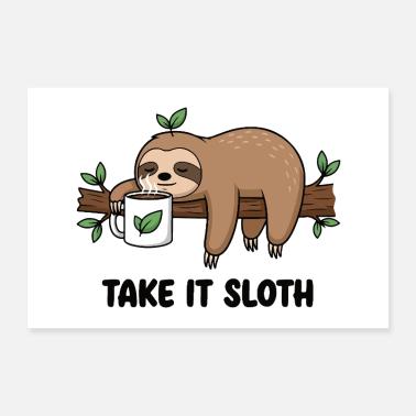 Latte pigro Poster 30x20 cm