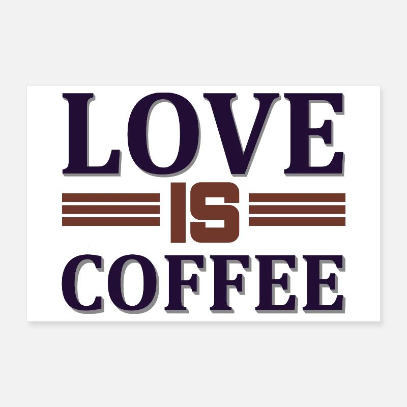 L’amour, c’est le café Poster 30 x 20 cm