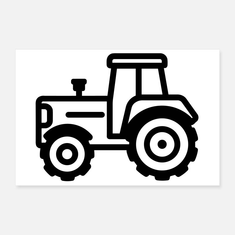 tractor Poster 12" x 8" (30x20 cm)