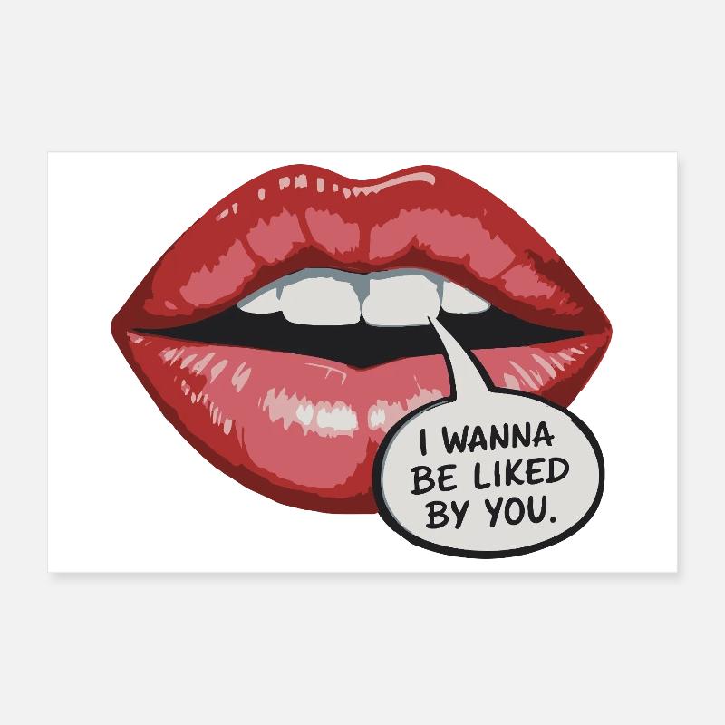 Bold Lip Pop Art : Faites-vous aimer Poster 30 x 20 cm
