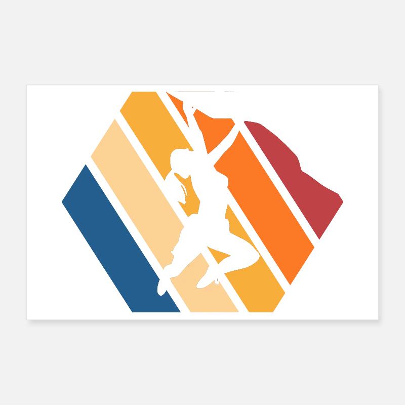 Dynamic Street Dance Silhouette Poster 12" x 8" (30x20 cm)