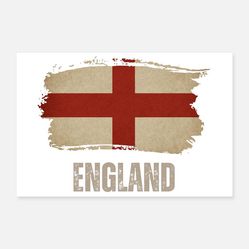 Drapeau de l’Angleterre, fabriqué en Angleterre Poster 30 x 20 cm