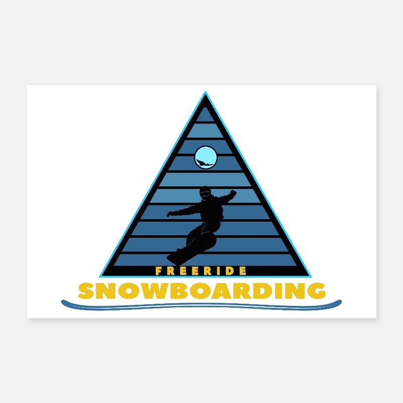Freeride-Snowboarding Poster 30x20 cm
