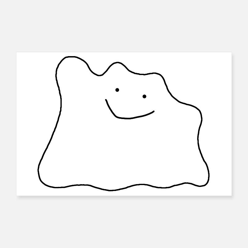 Friendly blob Poster 12" x 8" (30x20 cm)