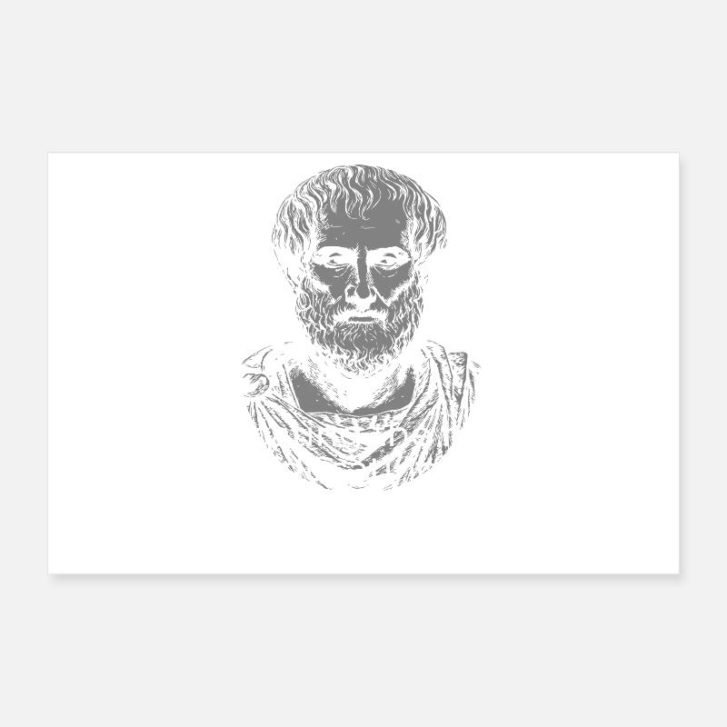 Aristotle Mind and Heart Quote Poster 30 x 20 cm