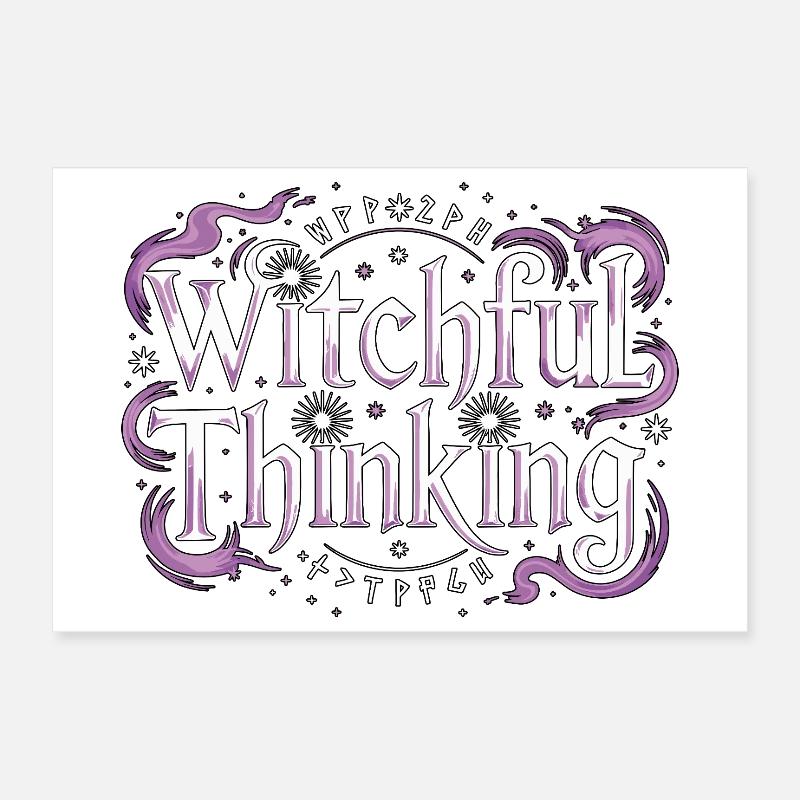 Witchcraft Witchful Thinking Loves Tarot Reading Poster 30x20 cm