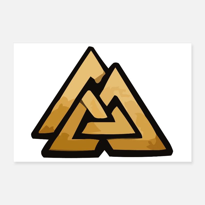 valknut wotan wotansknoten wikinger Poster 30x20 cm