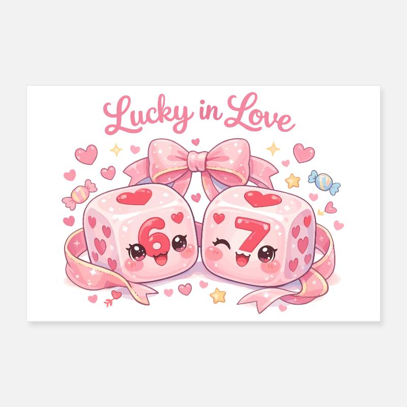 Valentine's Day Dice 67 Six Seven Meme Funny Poster 12" x 8" (30x20 cm)