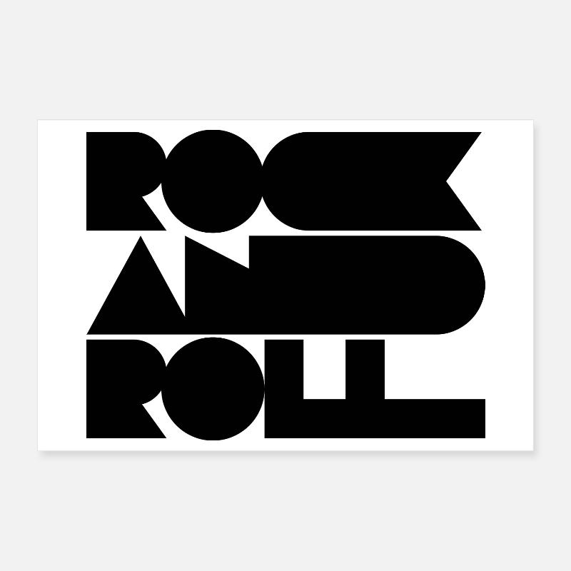 Conception du logo Rock and Roll Poster 30 x 20 cm