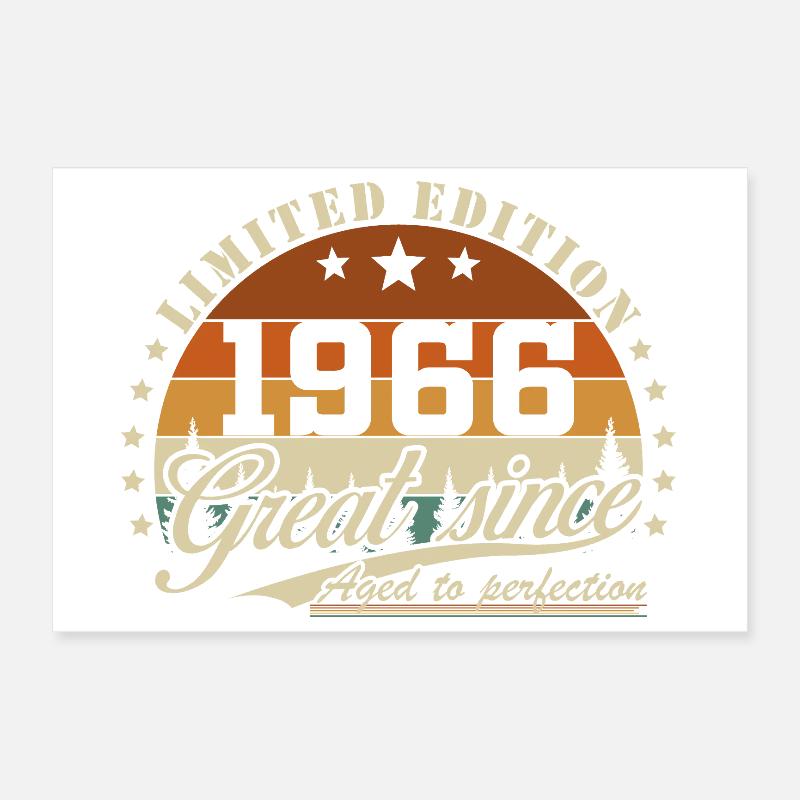 1966 Vintage Retro Geburtstagsgeschenk Poster 30x20 cm