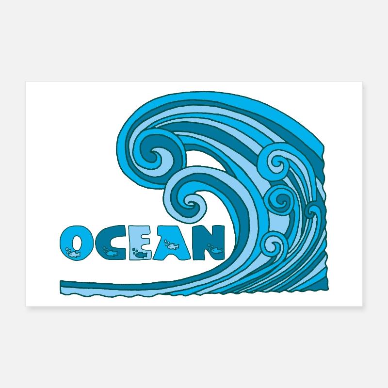 La vague Poster 30 x 20 cm