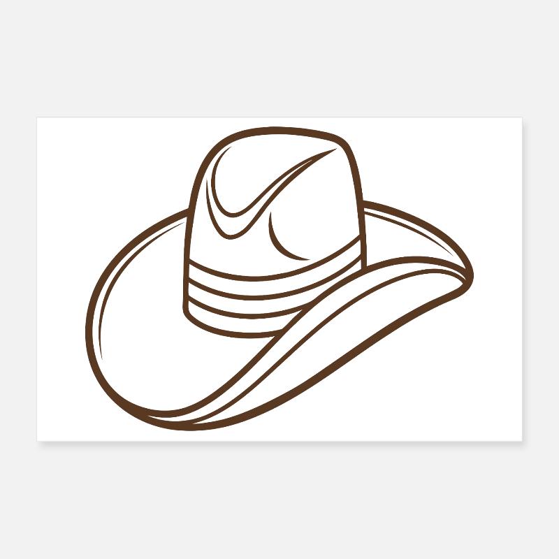 Cowboy hat Poster 12" x 8" (30x20 cm)