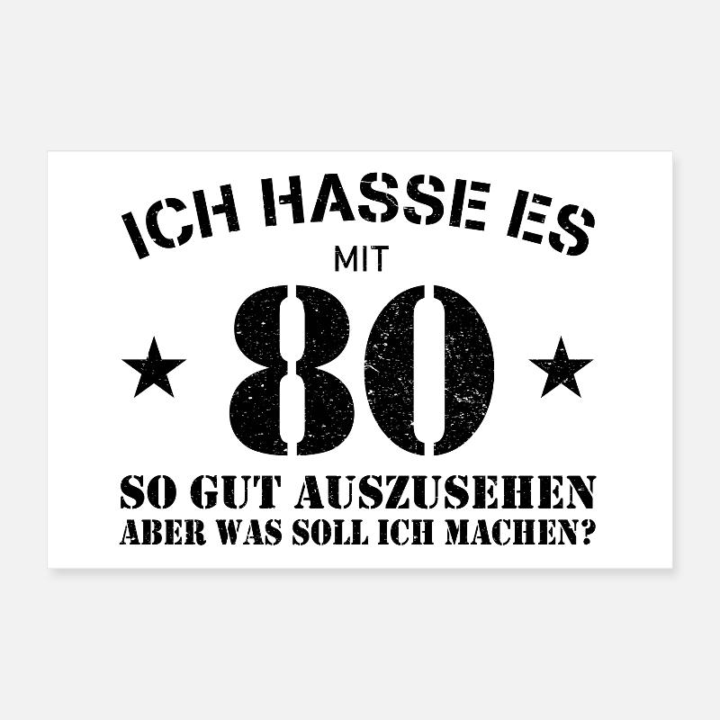 80. Geburtstag Poster 30x20 cm