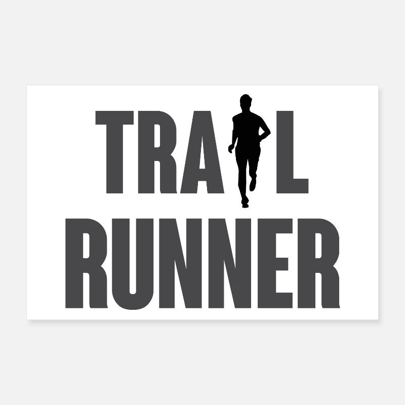 Coureur de trail Poster 30 x 20 cm