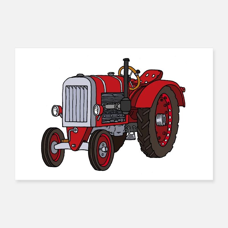 Trecker rouge Poster 30 x 20 cm