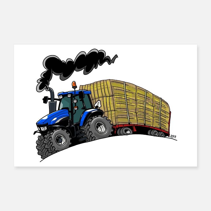 BlueTractor TM120 Warenkorb Poster 30x20 cm