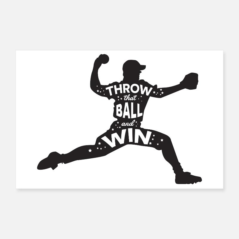 Throw the ball and win Poster 12" x 8" (30x20 cm)