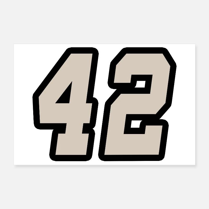 Nummer zweiundvierzig 42 Poster 30x20 cm