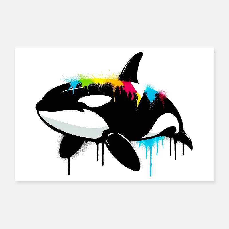 Killer whale Poster 12" x 8" (30x20 cm)