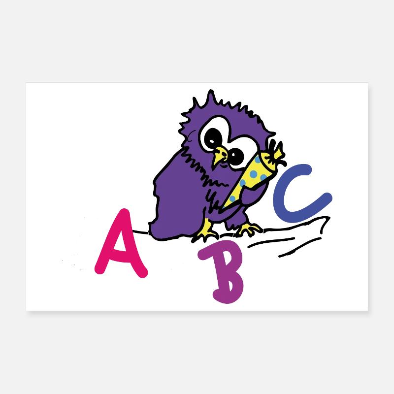 ABC Hibou Poster 30 x 20 cm
