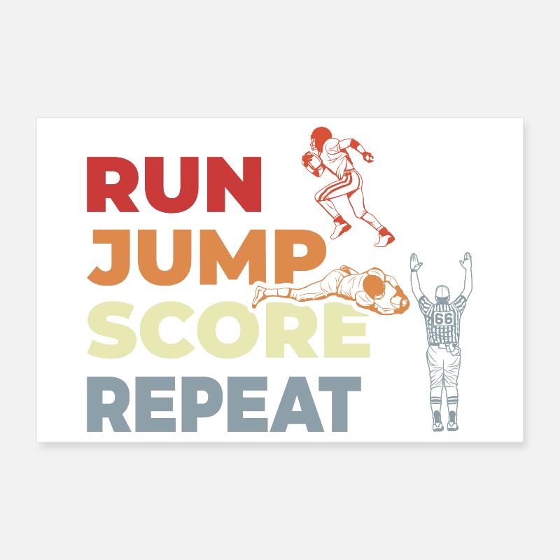Run, jump, point repeat, Poster 12" x 8" (30x20 cm)