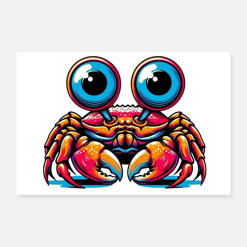 Crab Poster 12" x 8" (30x20 cm)