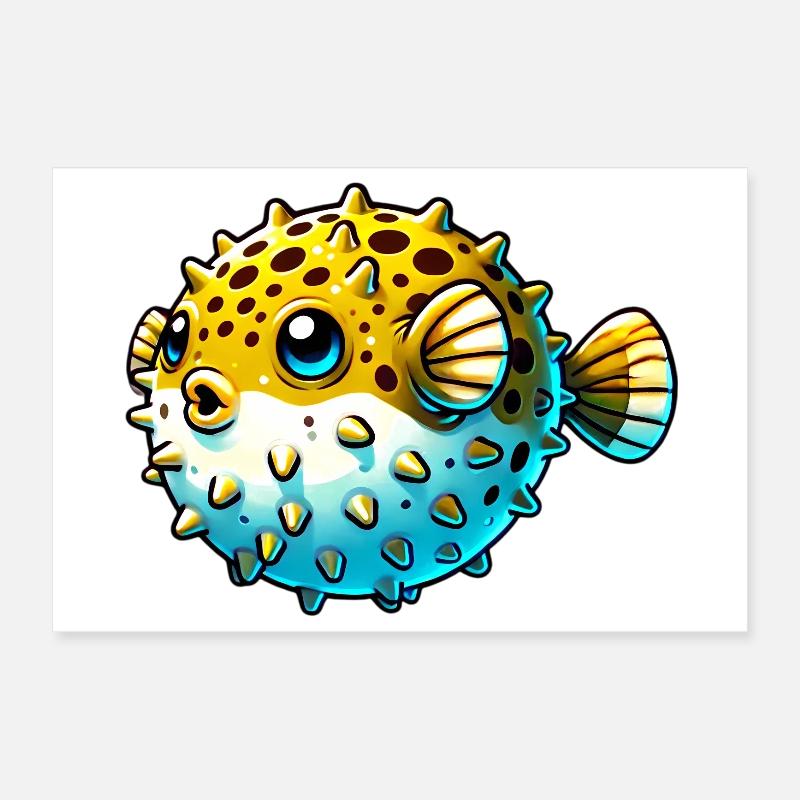 Kugelfisch Poster 30x20 cm
