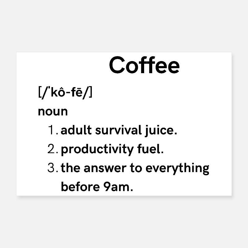 café Poster 30 x 20 cm