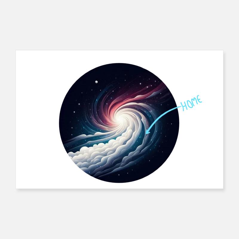 Vortex spiralé de la Voie lactée Poster 30 x 20 cm