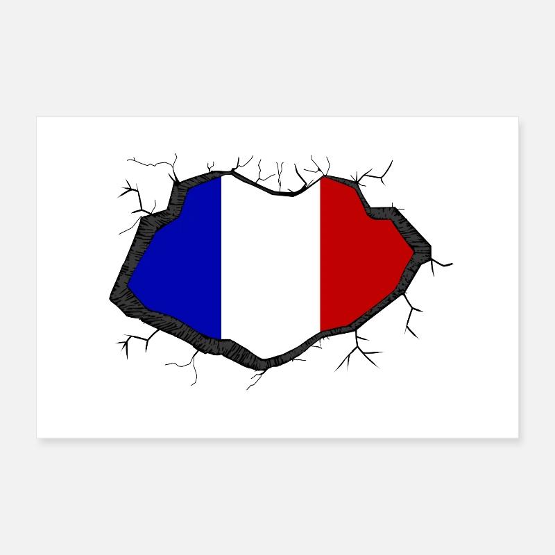 France flag Poster 12" x 8" (30x20 cm)