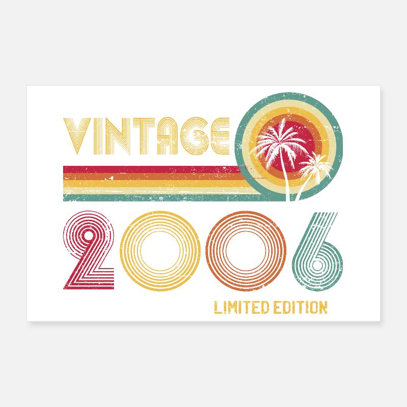 Vintage Retro Sunburst 2000 Édition Limitée Poster 30 x 20 cm