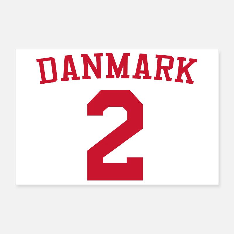 Dänemark 2 – Rotes Textdesign Poster 30x20 cm