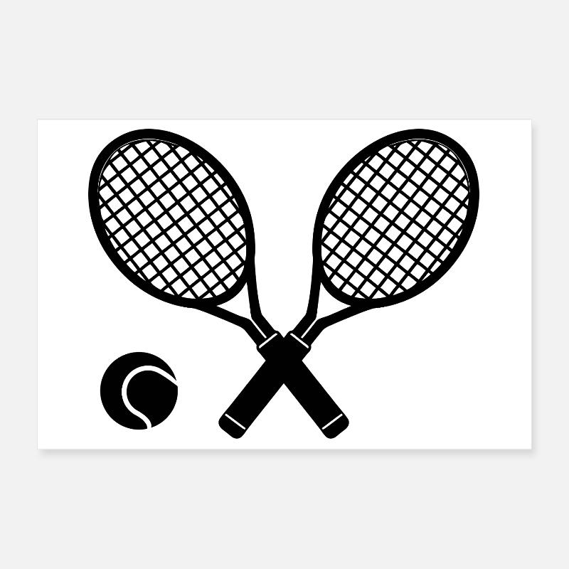 Tennis racket Poster 12" x 8" (30x20 cm)