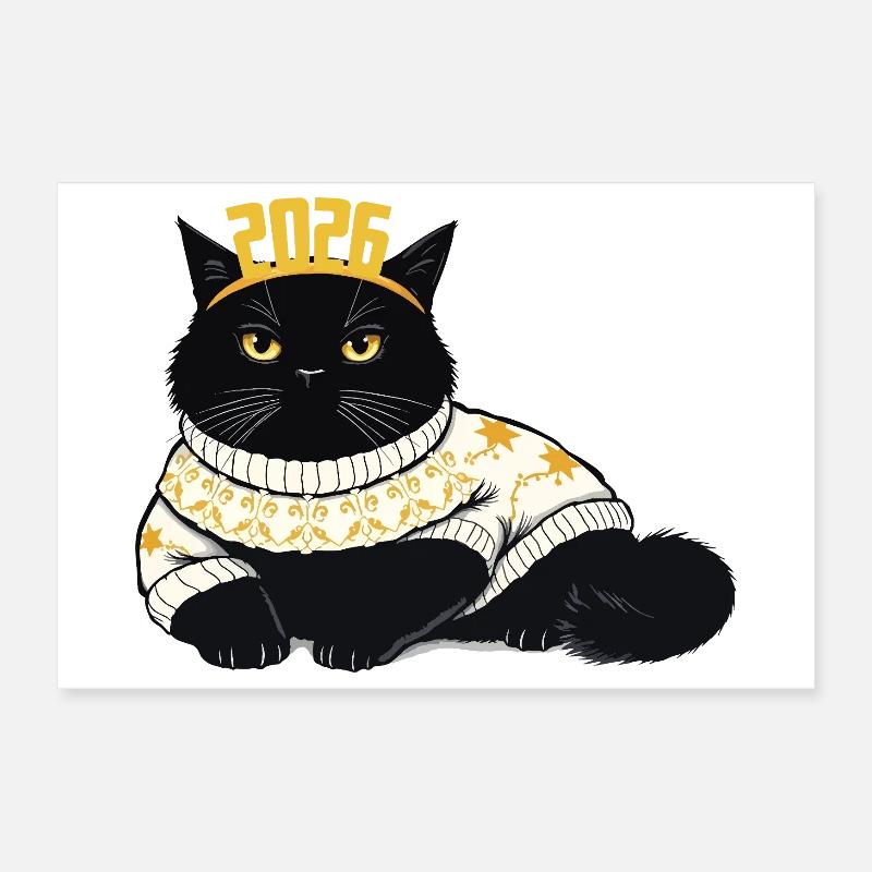 Neujahr 2026 Design Poster 30x20 cm