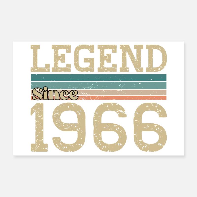 Legend since 1966 Anniversary 1966 Vintage Poster 12" x 8" (30x20 cm)