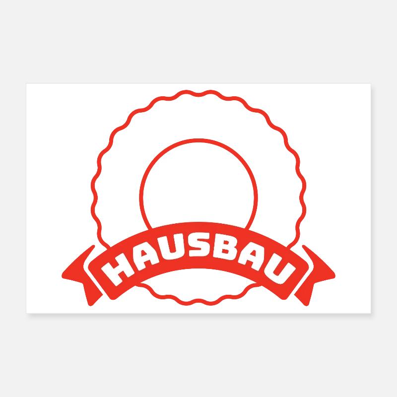 Chemise emblème de l’équipe de construction de maison Poster 30 x 20 cm